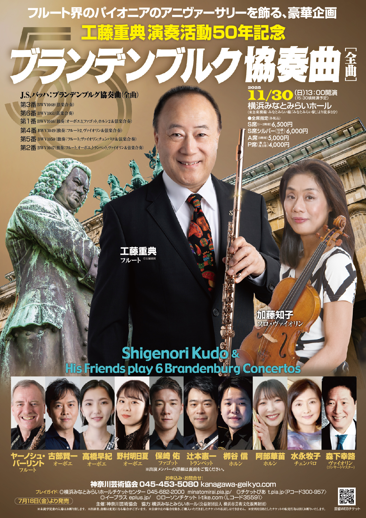 ブランデンブルク協奏曲全曲表